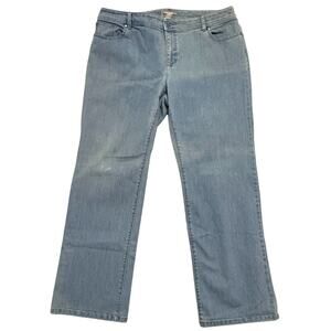 Chicos Womens Demin Jeans Size 3/16 Straight Leg Y2K Light Wash